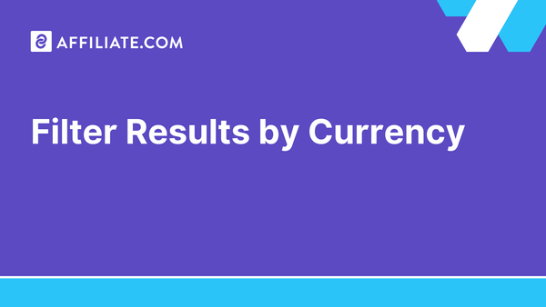 Filter Results by Currency